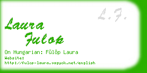 laura fulop business card